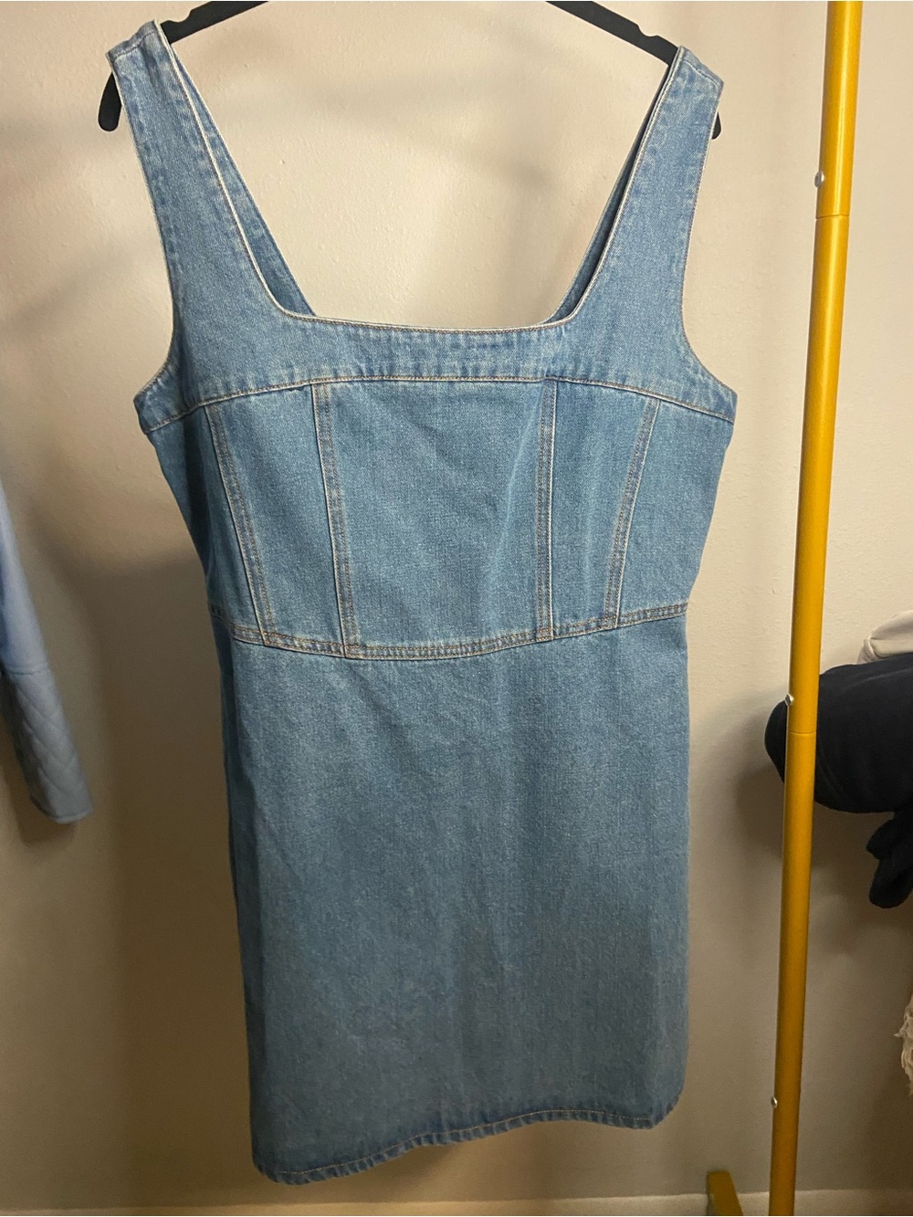 Lulu’s Class Light Blue Denim Sleeveless Dress